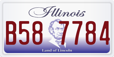 IL license plate B587784