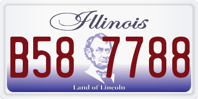 IL license plate B587788