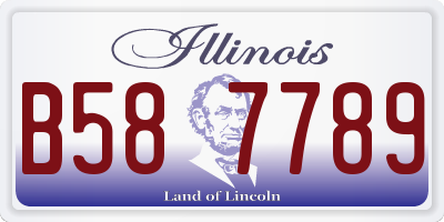 IL license plate B587789