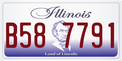 IL license plate B587791