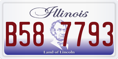 IL license plate B587793