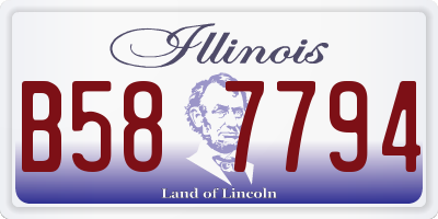 IL license plate B587794