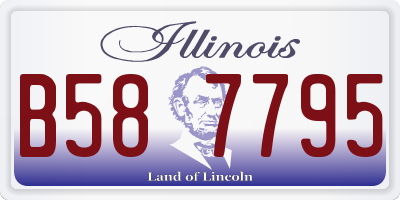 IL license plate B587795