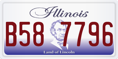 IL license plate B587796