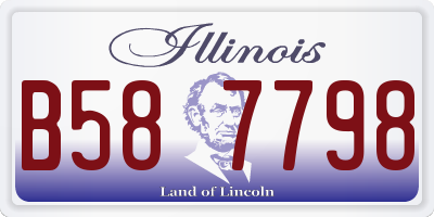 IL license plate B587798