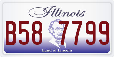 IL license plate B587799