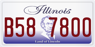 IL license plate B587800