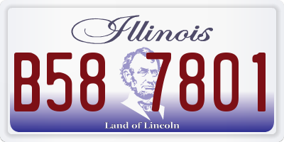 IL license plate B587801