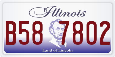 IL license plate B587802