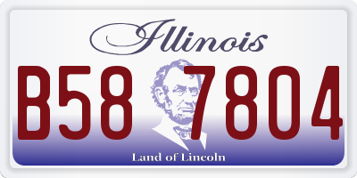 IL license plate B587804