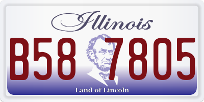 IL license plate B587805