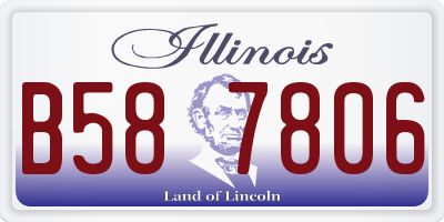 IL license plate B587806