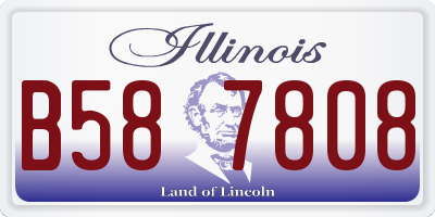 IL license plate B587808