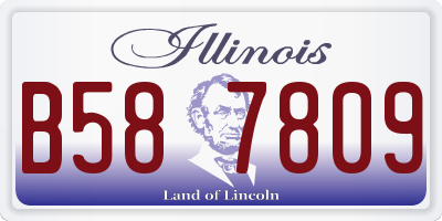 IL license plate B587809