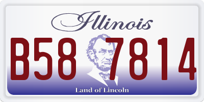 IL license plate B587814