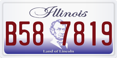 IL license plate B587819