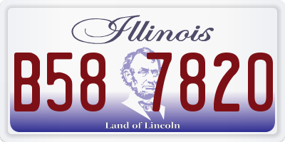 IL license plate B587820