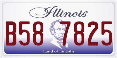 IL license plate B587825