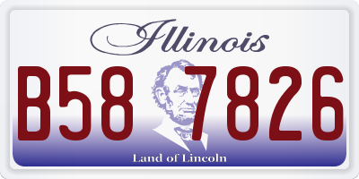 IL license plate B587826