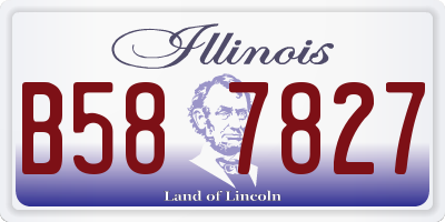 IL license plate B587827
