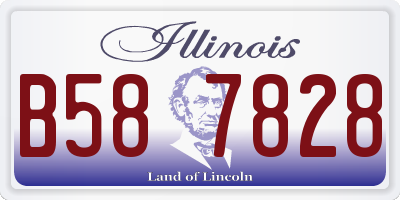 IL license plate B587828