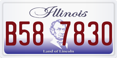 IL license plate B587830