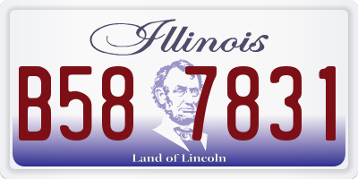 IL license plate B587831