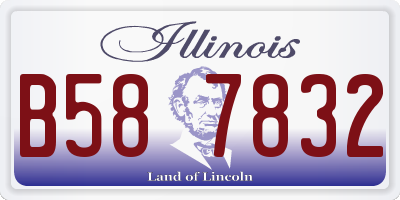 IL license plate B587832