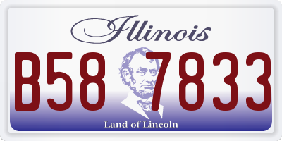 IL license plate B587833