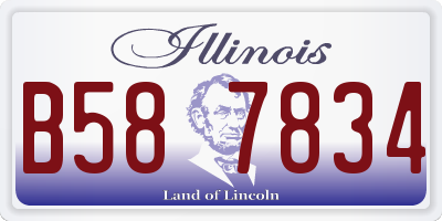IL license plate B587834