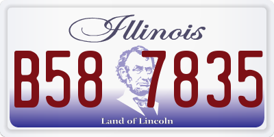 IL license plate B587835