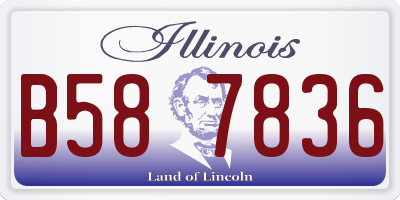 IL license plate B587836