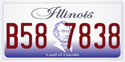 IL license plate B587838