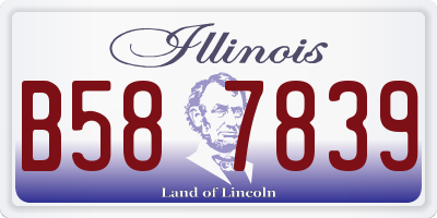 IL license plate B587839