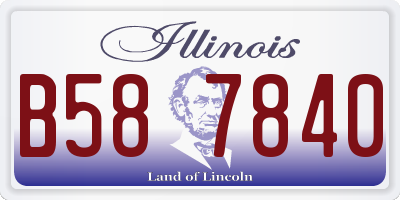 IL license plate B587840
