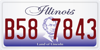IL license plate B587843