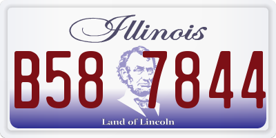 IL license plate B587844
