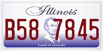 IL license plate B587845