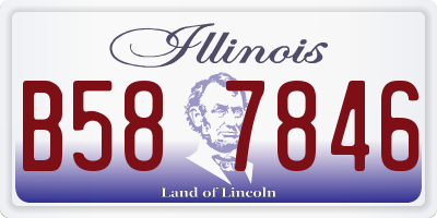 IL license plate B587846
