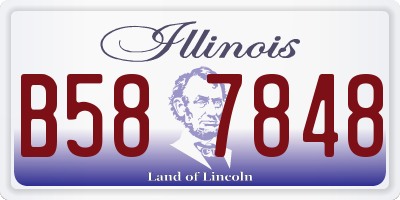 IL license plate B587848