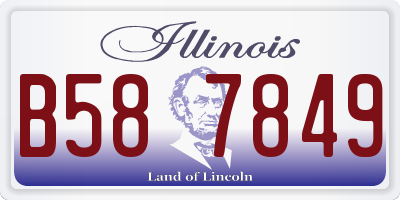 IL license plate B587849