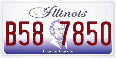 IL license plate B587850