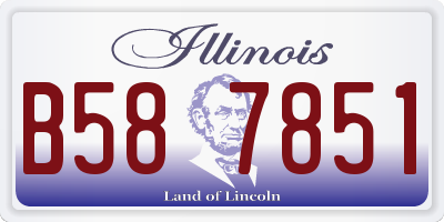 IL license plate B587851