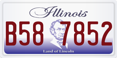 IL license plate B587852