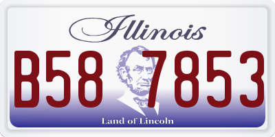 IL license plate B587853