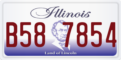 IL license plate B587854