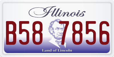 IL license plate B587856