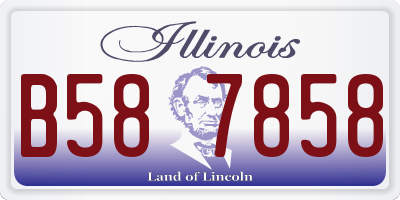IL license plate B587858