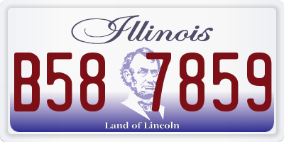 IL license plate B587859