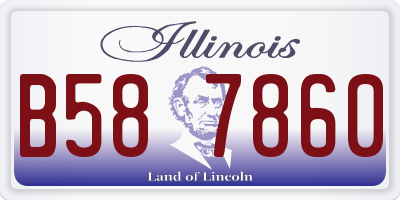 IL license plate B587860